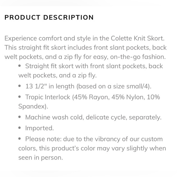 NWT Lilly Pulitzer Colette Knit Skort MULTI
VIA AMORE SPRITZER Size 16 Pink - Picture 7 of 7